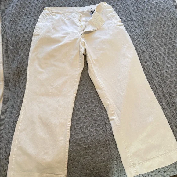 Ralph Lauren Purple Label Men’s white wide leg chino